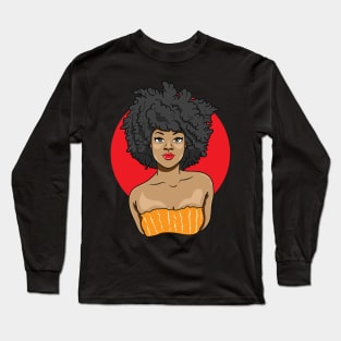 Kinky Curls and Cute Long Sleeve T-Shirt